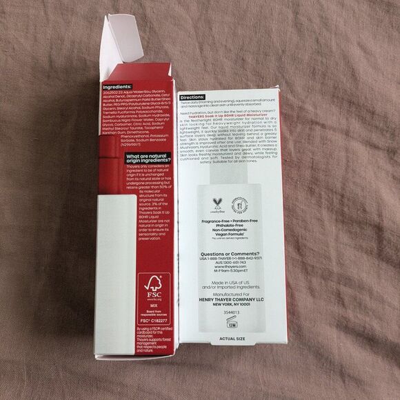 🌸 Thayers Soak It Up 80HR Liquid Moisturizer for Normal to Dry Skin NIB - Picture 5 of 7